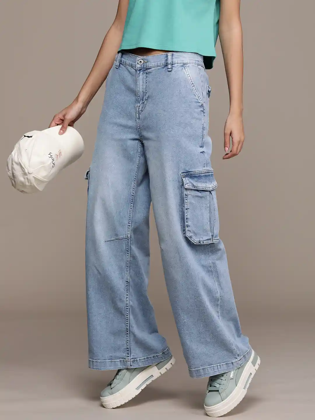 Buy The Roadster Lifestyle Women Wide Leg Light Fade