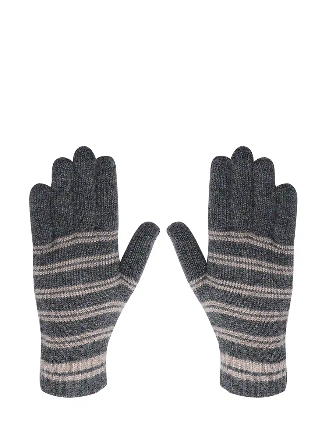 Buy LOOM LEGACY Men Striped Winter Acrylic Woolen Hand Gloves