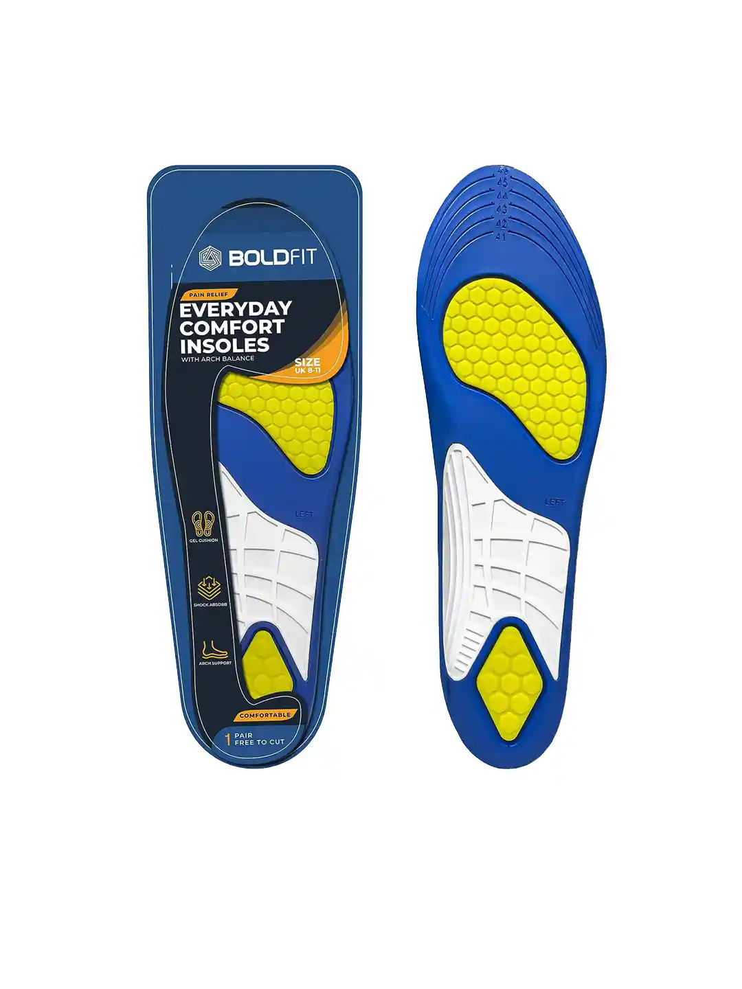 Buy BOLDFIT 2-Pcs Trimmable Gel Insole For Shoes Shoe