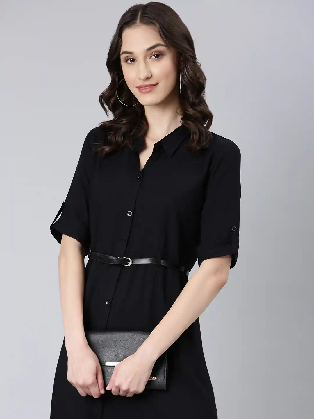Buy SHOWOFF Roll-Up Sleeves Shirt Dress Dresses for Women