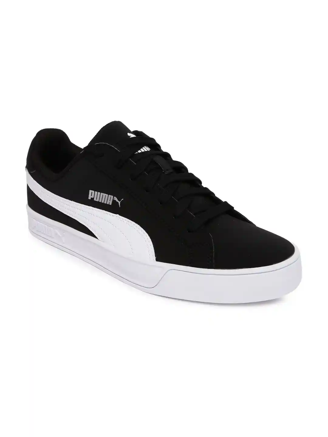 Buy Puma Unisex Black Smash Vulc Sneakers Casual Shoes for
