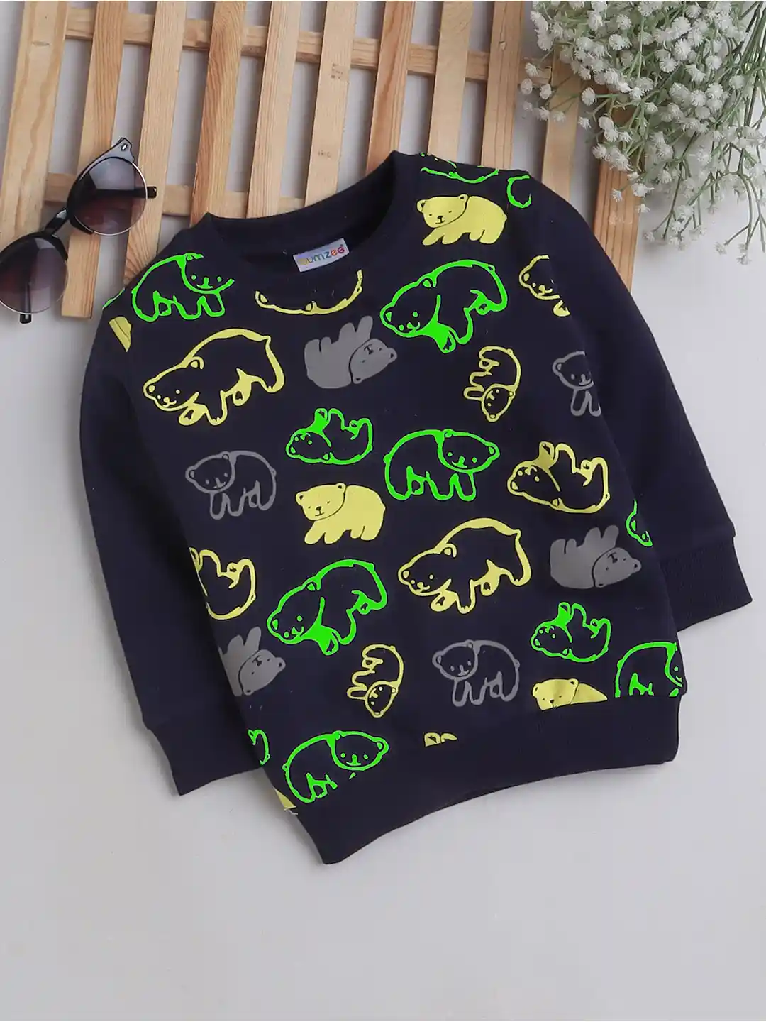 Buy BUMZEE Boys Graphic Printed Round Neck Cotton Sweatshirt