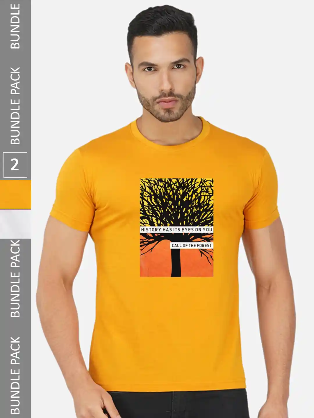 Buy CHOZI Pack Of Printed Round Neck Cotton T-Shirt Tshirts