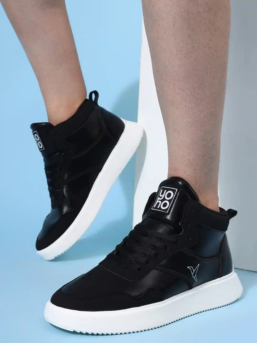 Buy yoho Men Mid Top Lightweight Memory Foam Insole Contrast Sole