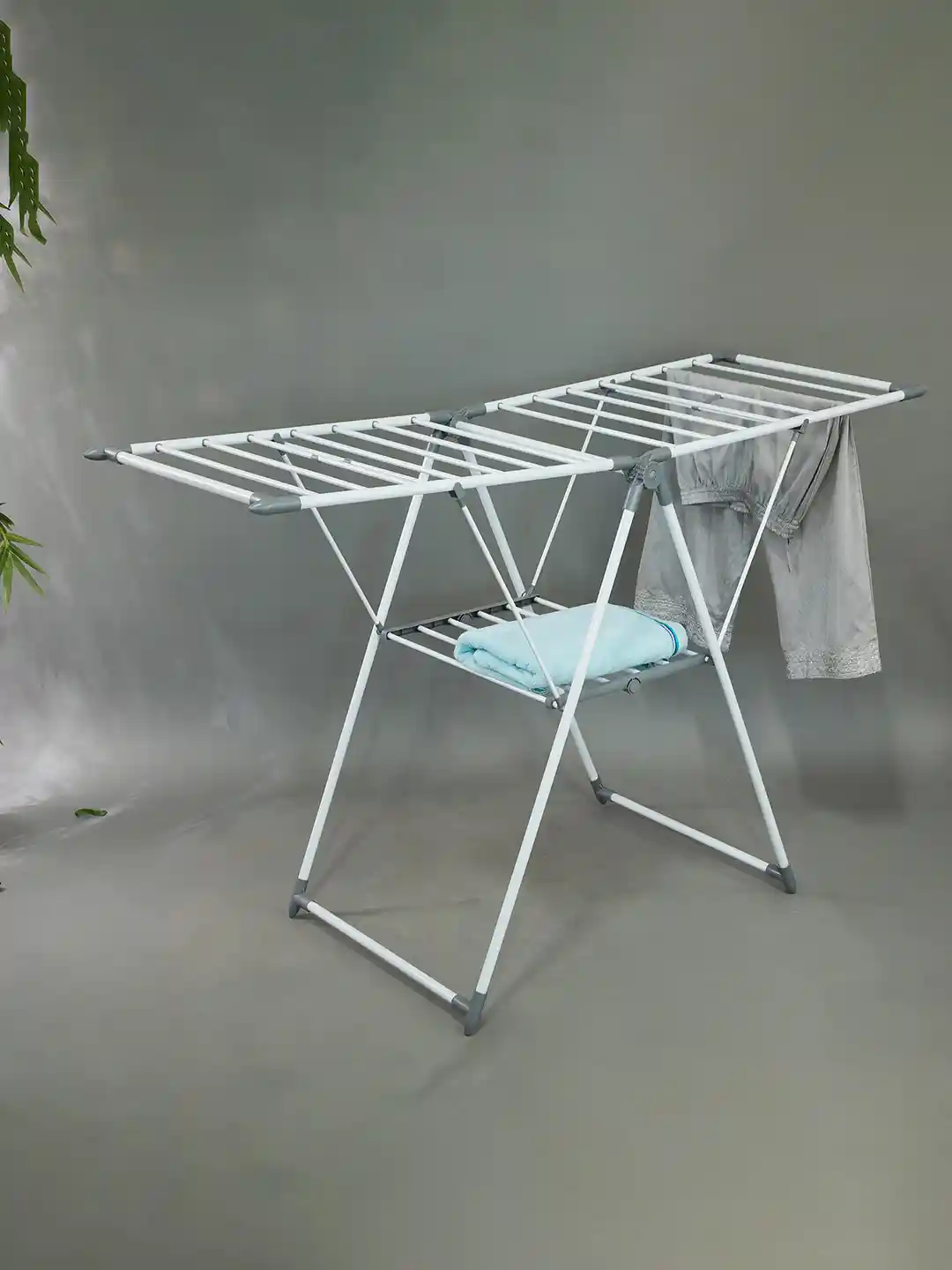 Buy Home Centre Omnia White Stainless Steel 2-Tier Foldable