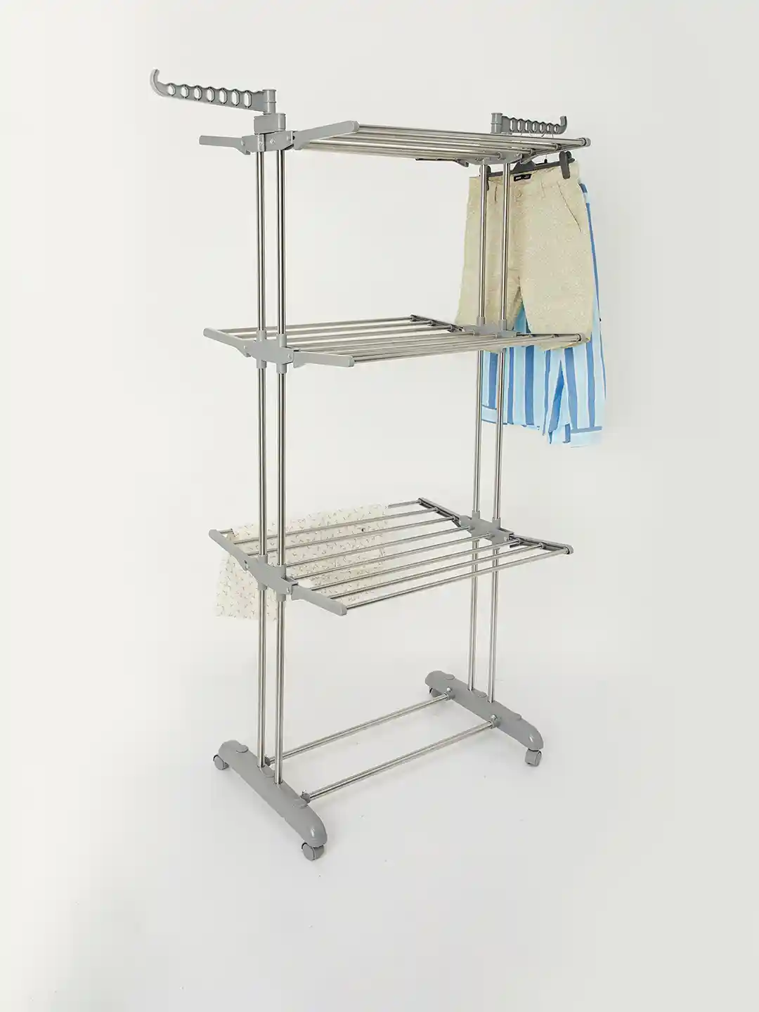 Buy Home Centre Omnia Grey Stainless Steel 3-Tier Clothes Drying