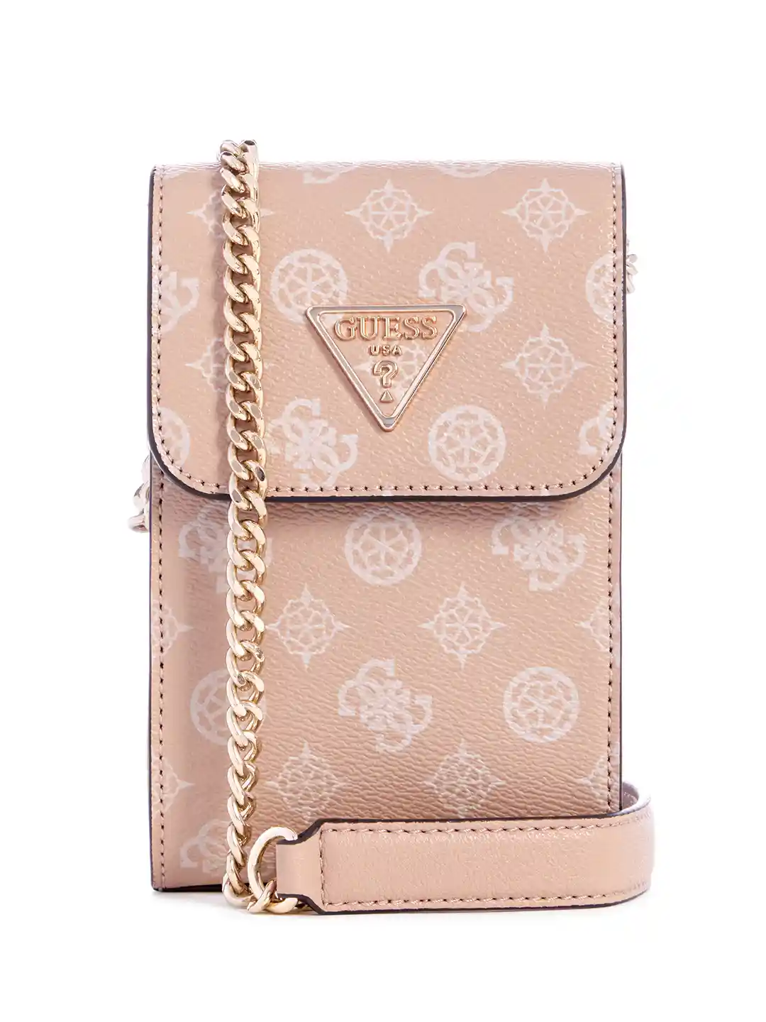 Guess GUWBP4TMBR 4G Triangle Bag In Brown - Official Licensed Phone Case With Card Slot