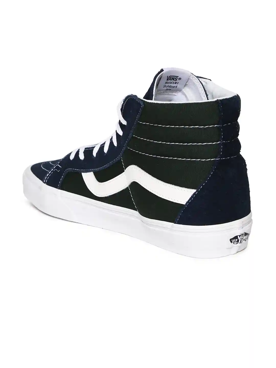 Buy Vans Unisex Navy Blue Solid Synthetic SK8-Hi Reissue High-Top