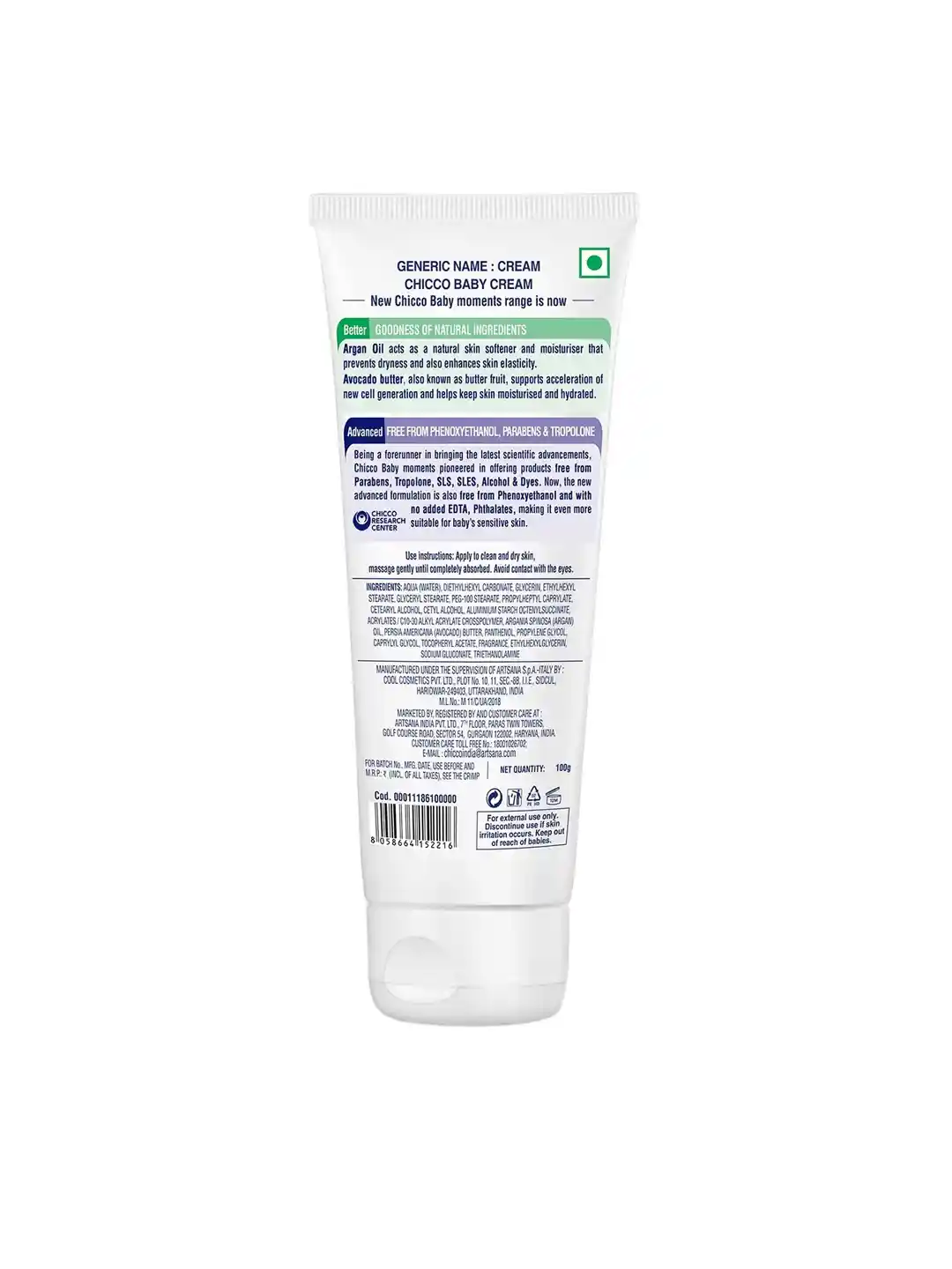 Buy Chicco Baby Moments Baby Cream Prevent Dryness Non-Sticky