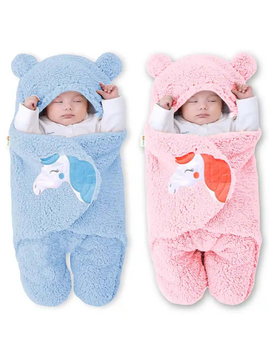 OyO Baby Infants Kids Pink Blue Pieces Unicorn AC Room Baby Blanket