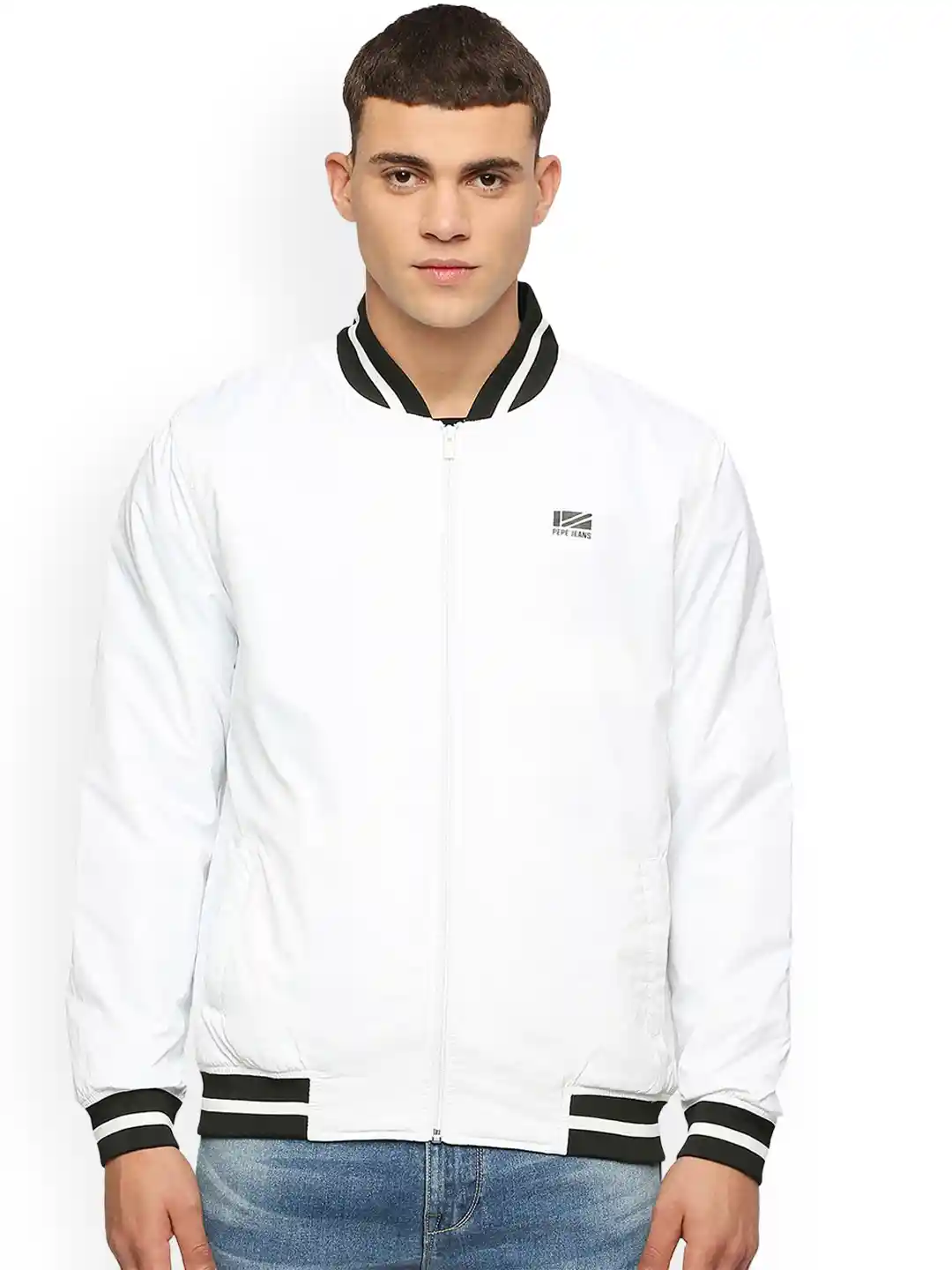 Pepe Jeans Mock Collar Bomber Jacket