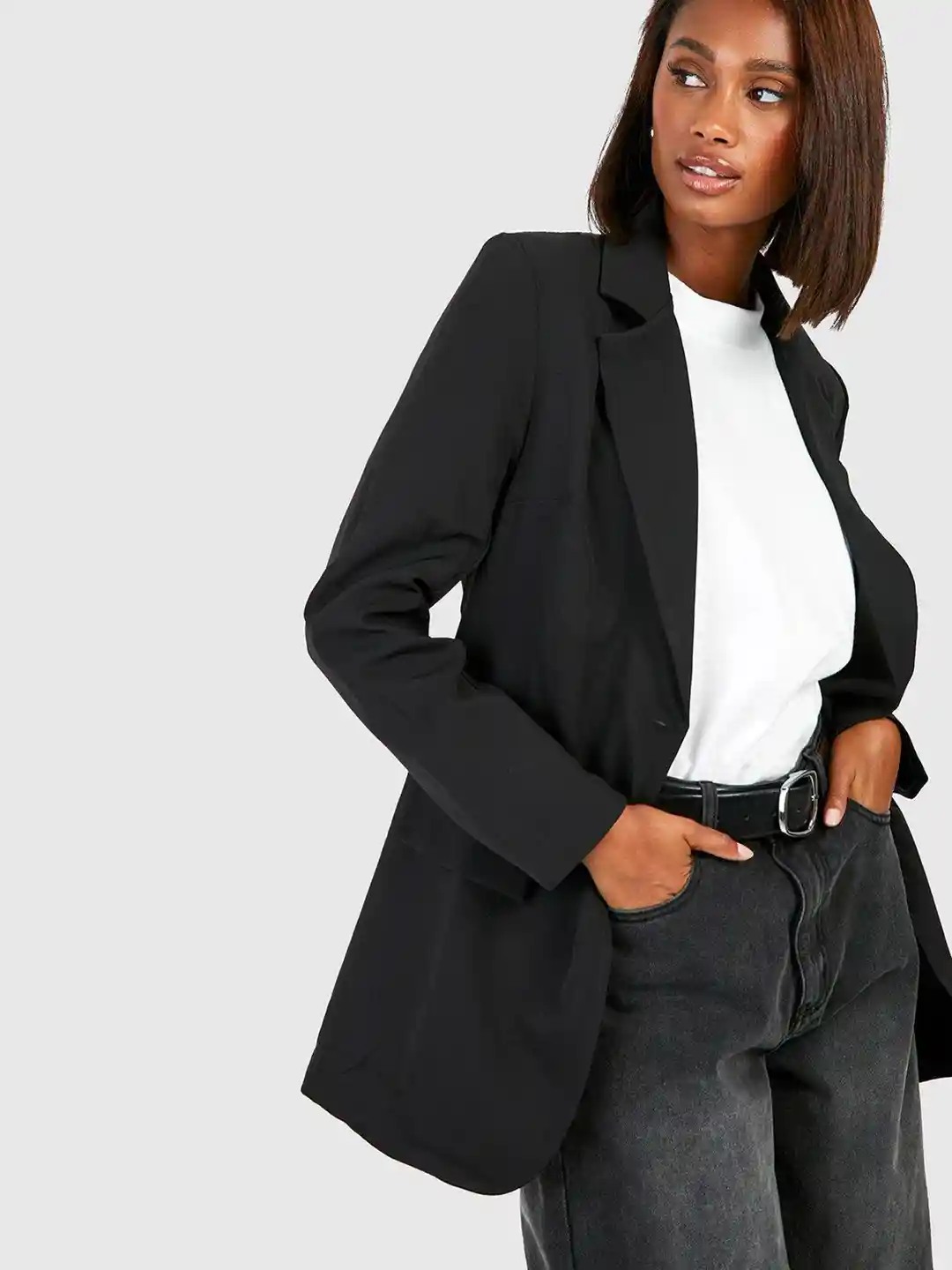 Buy Boohoo Women Single Breasted Oversized Tailored Longline