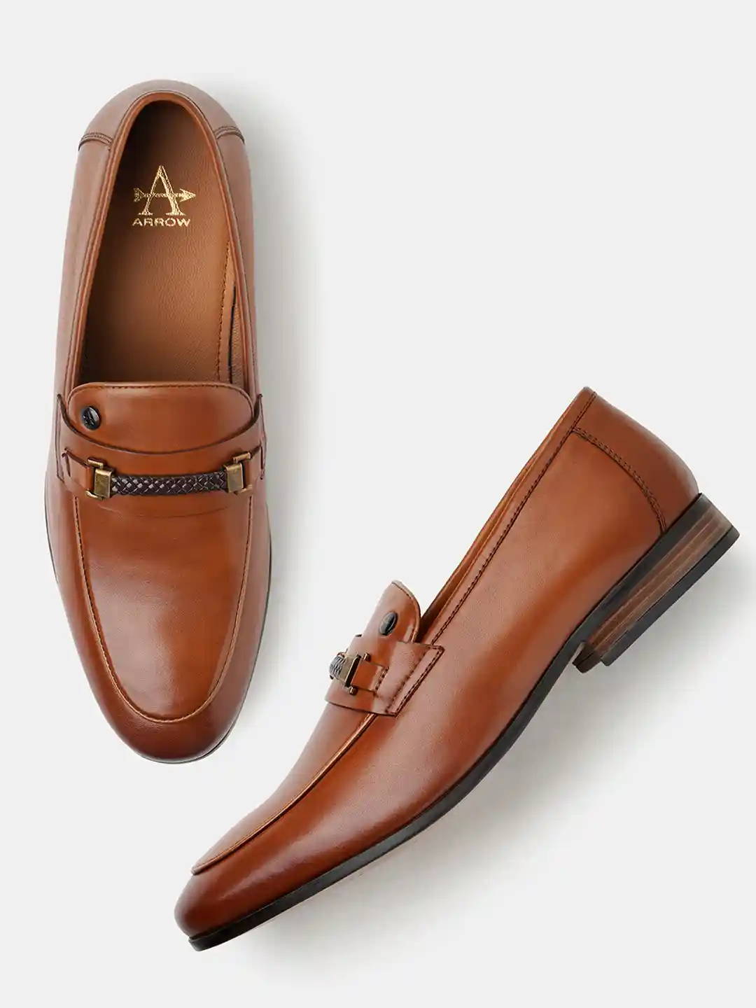 Buy Arrow Men Chase Solid Leather Loafers Formal Shoes for Men