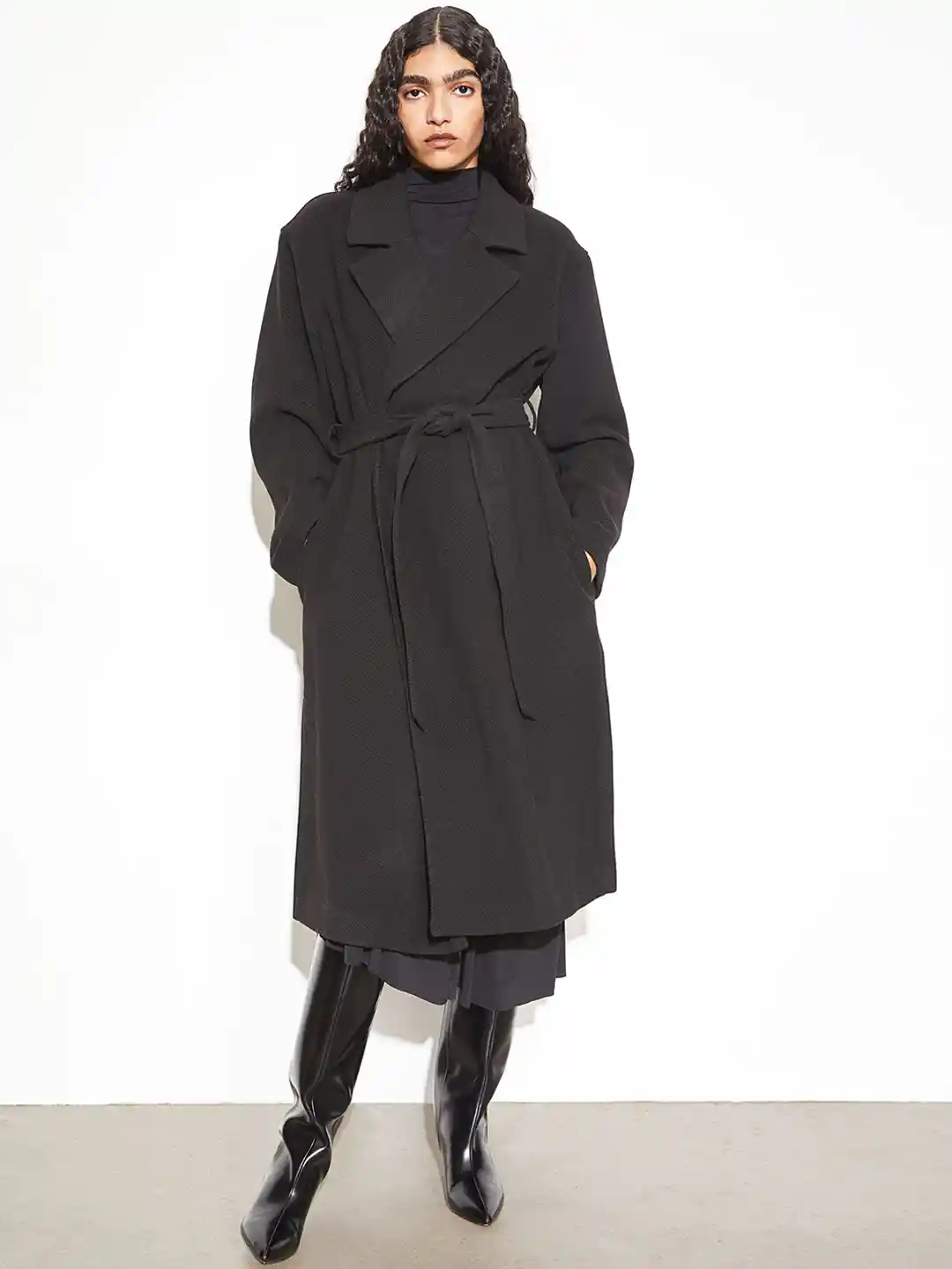 Buy H&M Tie-Belt Coat Coats for Women 25154816 Myntra