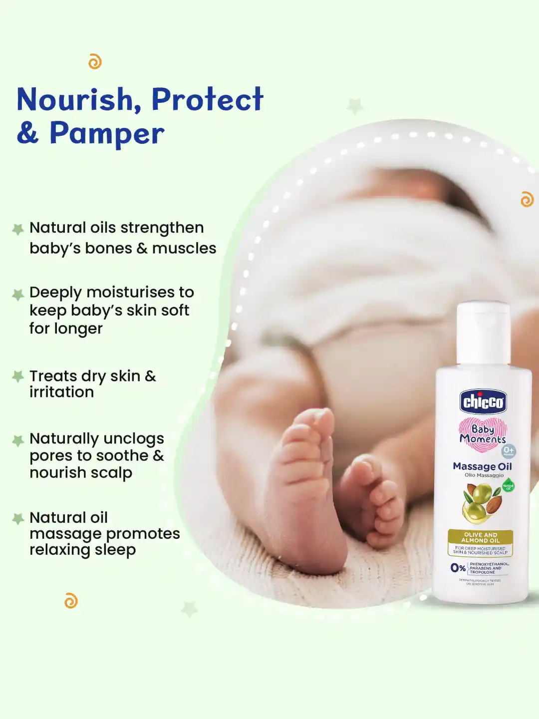 Buy Chicco Baby Moments Moisturizing Massage Oil with Olive