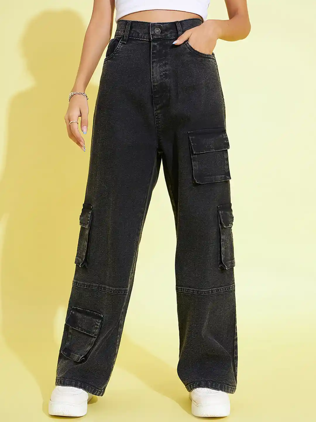 Buy SASSAFRAS Kids Girls Straight Fit Clean Look Cargo