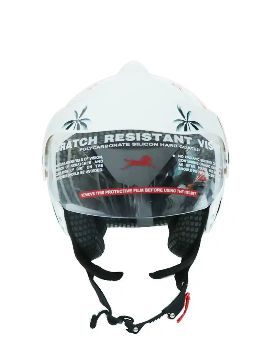 TVS Kids HF Dino Adventure Graphic Printed Open Face Helmet