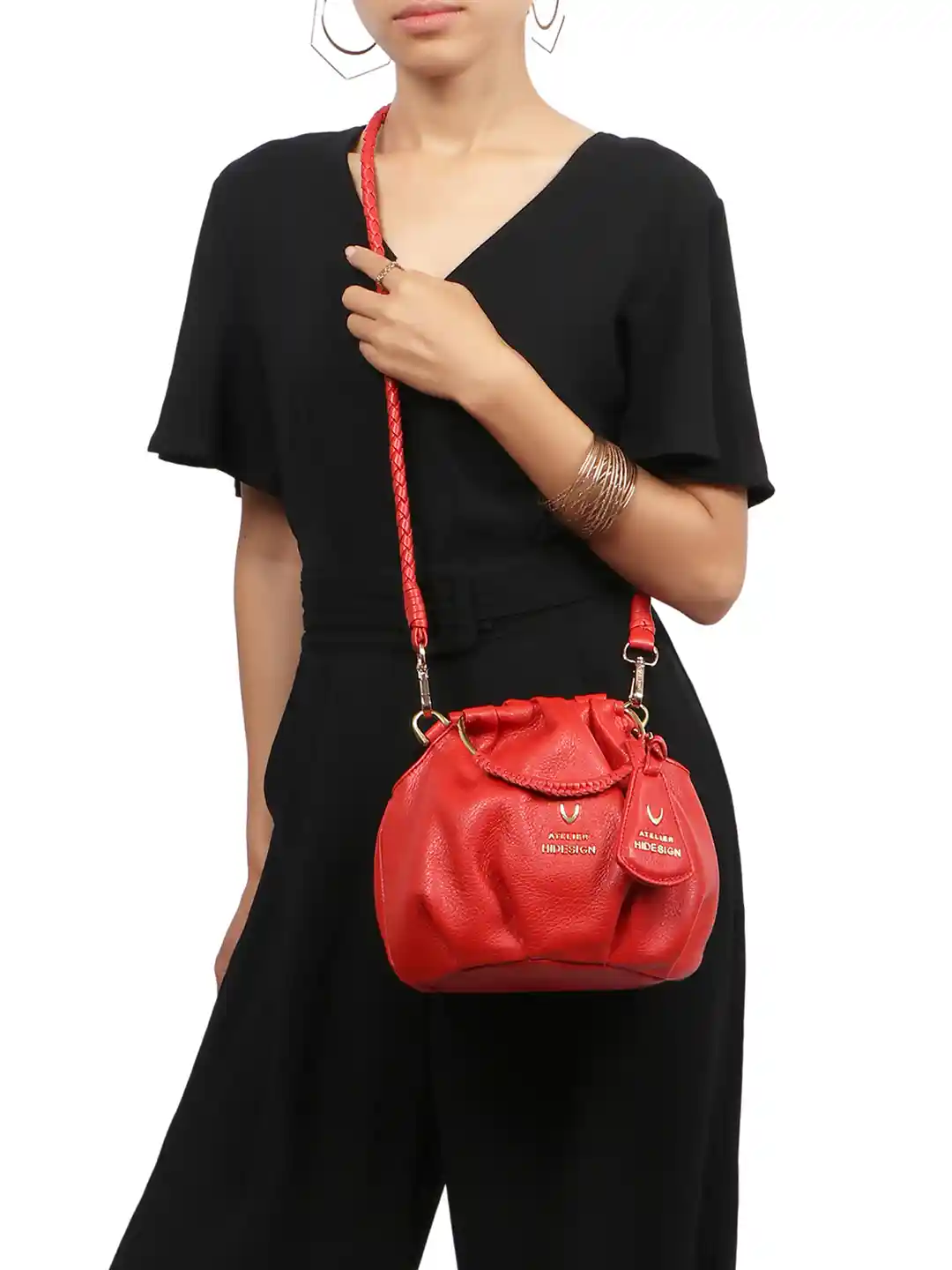 Buy Hidesign Structured Leather Hobo Bag Handbags for Women