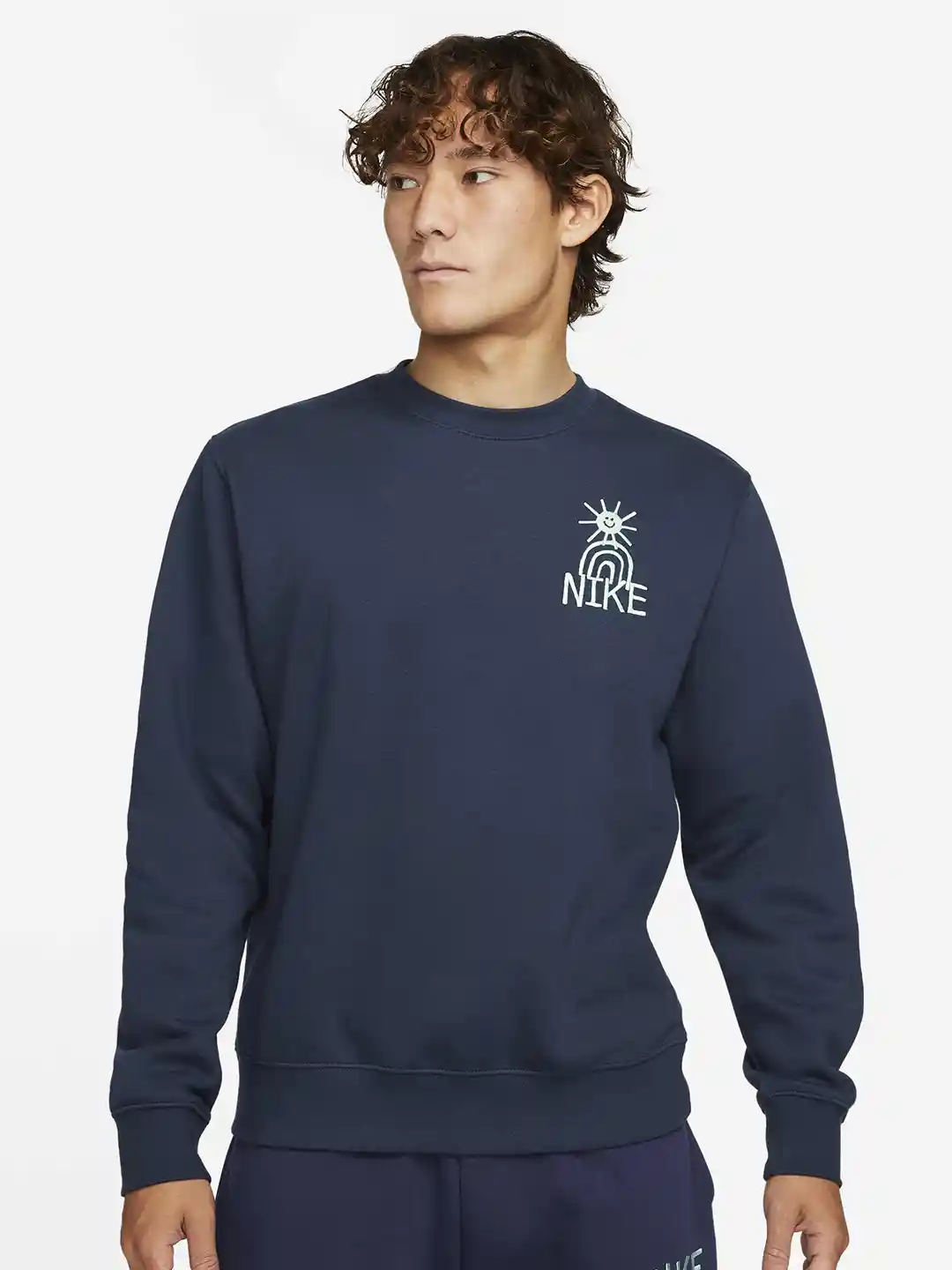 Buy Nike Printed Sportswear Fleece Crew Sweatshirt Sweatshirts