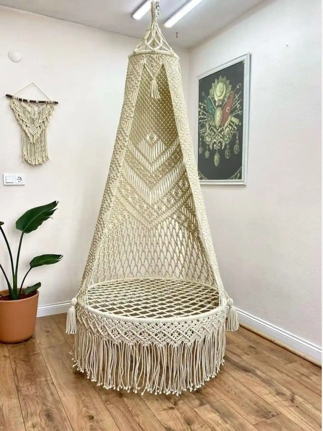 Buy ecofynd Macrame Swing Chair Hammock Fabric Bohemian Hall
