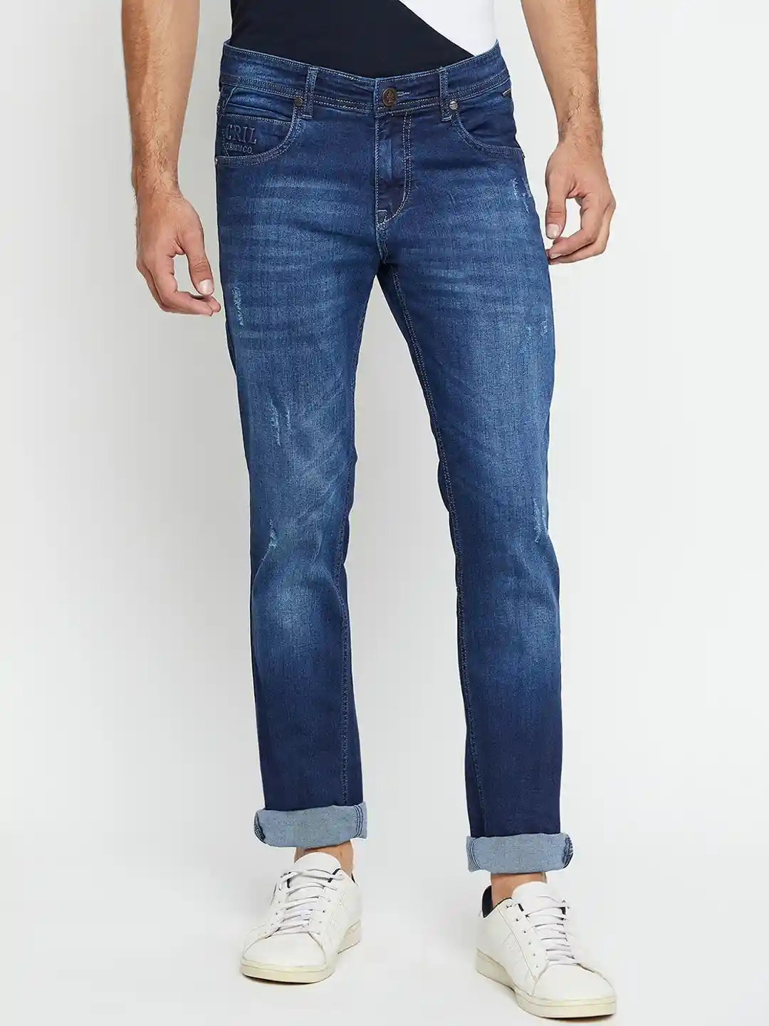 Buy Cantabil Men Mid-Rise Clean Look Light Fade Cotton Jeans