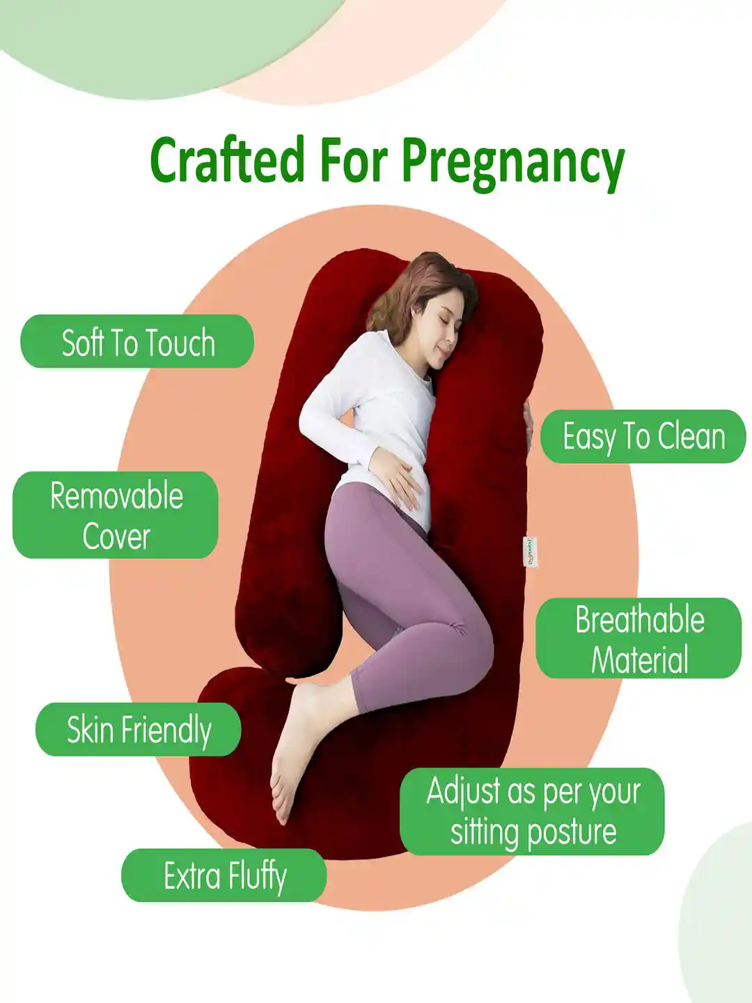 Buy OyO Baby Maroon Solid Faux Velvet Ultra Soft Fibre Maternity