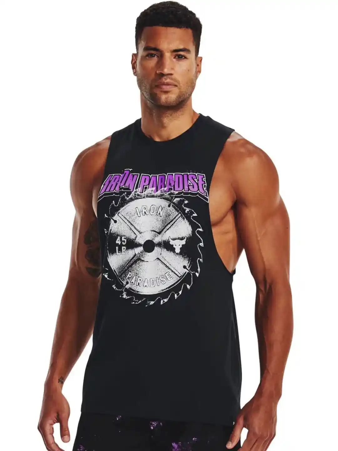 Buy UNDER ARMOUR Project Rock Iron Paradise Blade Printed Relaxed