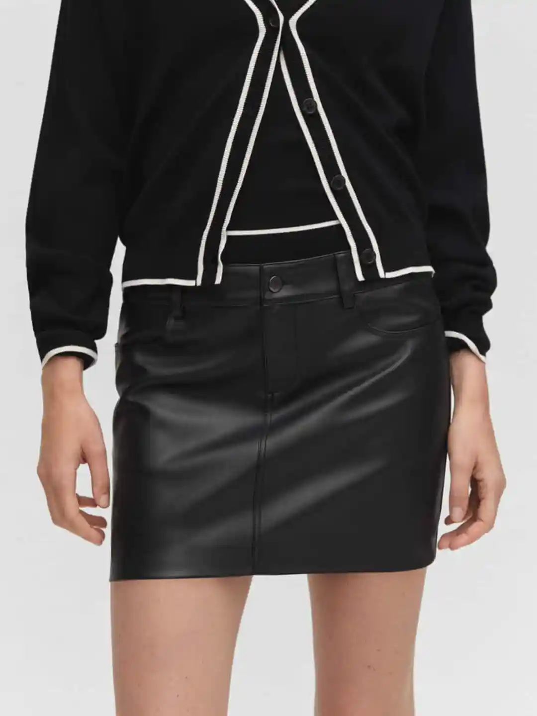 Buy MANGO Faux Leather Straight Mini Skirt Skirts for Women