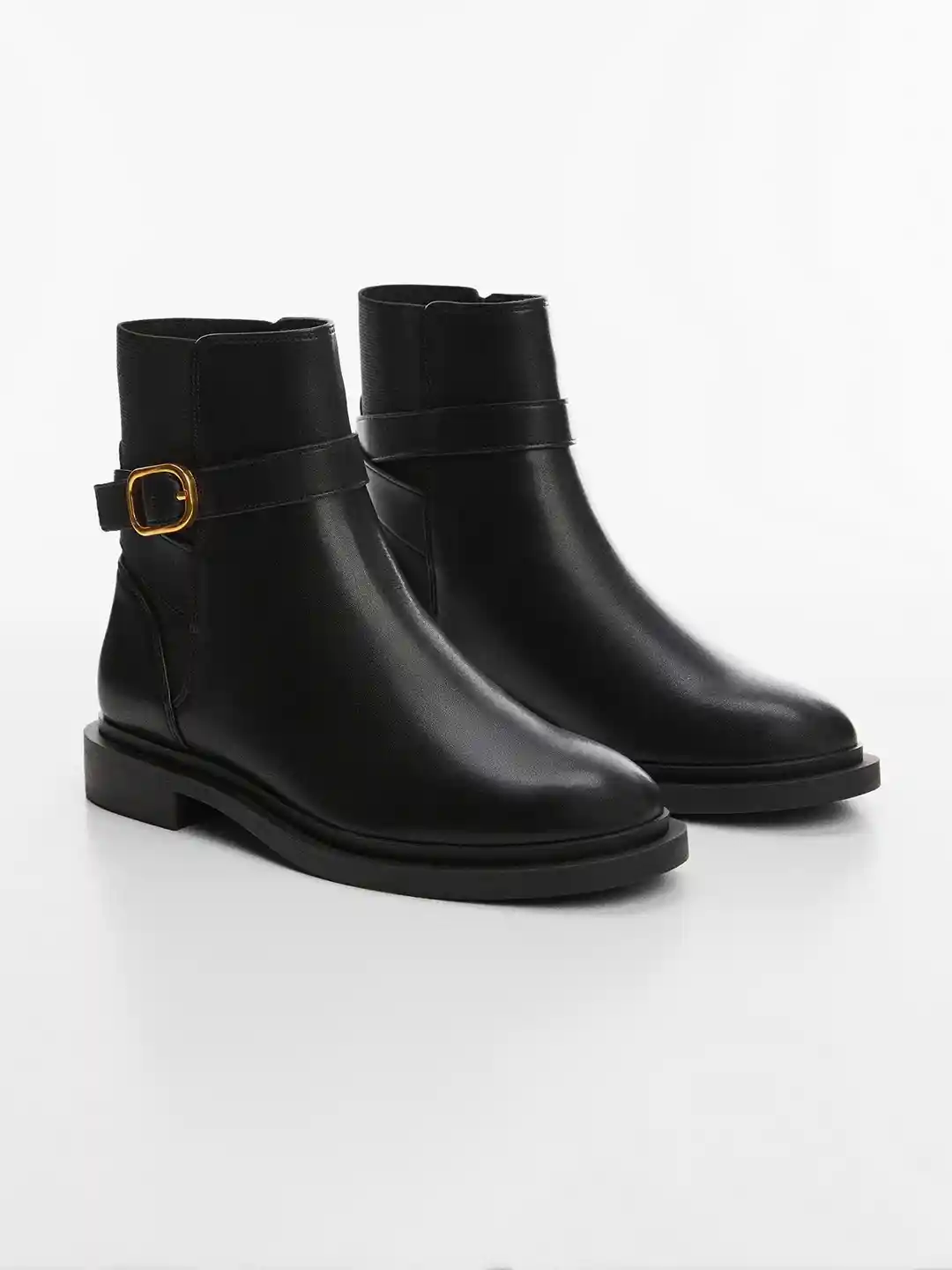 Leather Boots Mango Beatle Boots Mango Black Leather Pointed Ankle