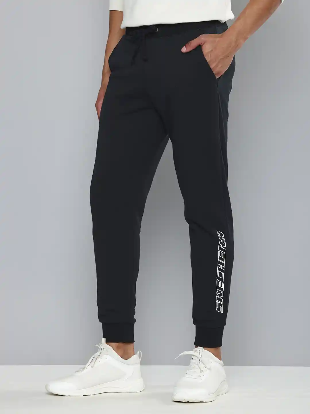 Buy Skechers Men Brand Logo Printed Comfort Fit Joggers Track