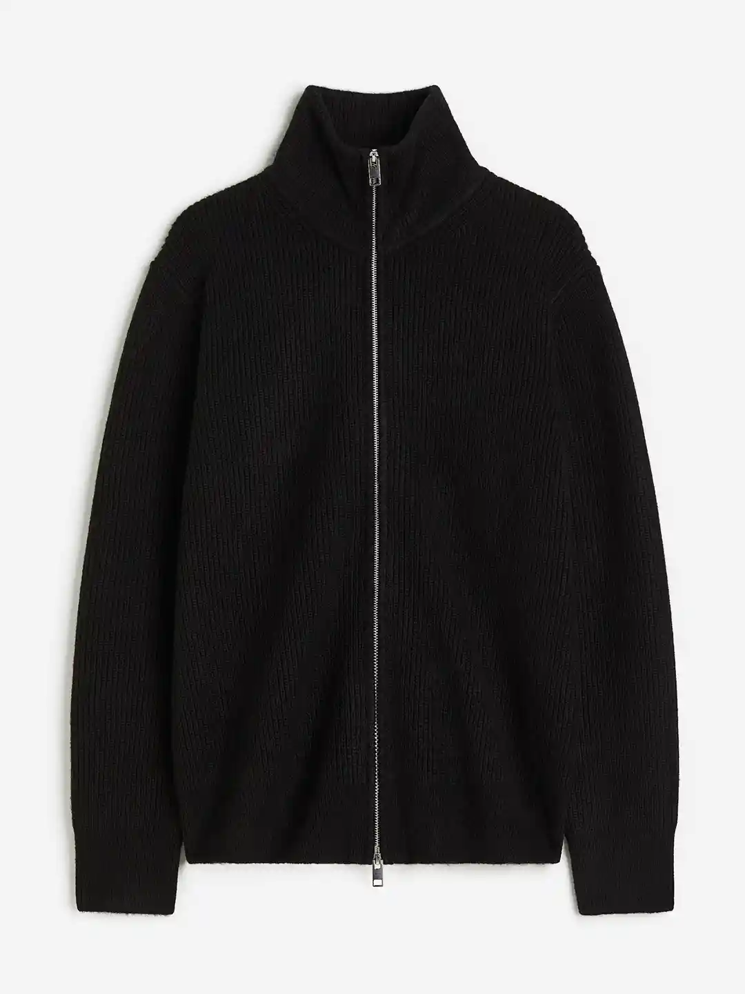 VIAVANDA DOUBLE ZIP WOOL KNIT CARDIGAN VIAVANDA DOUBLE ZIP WOOL