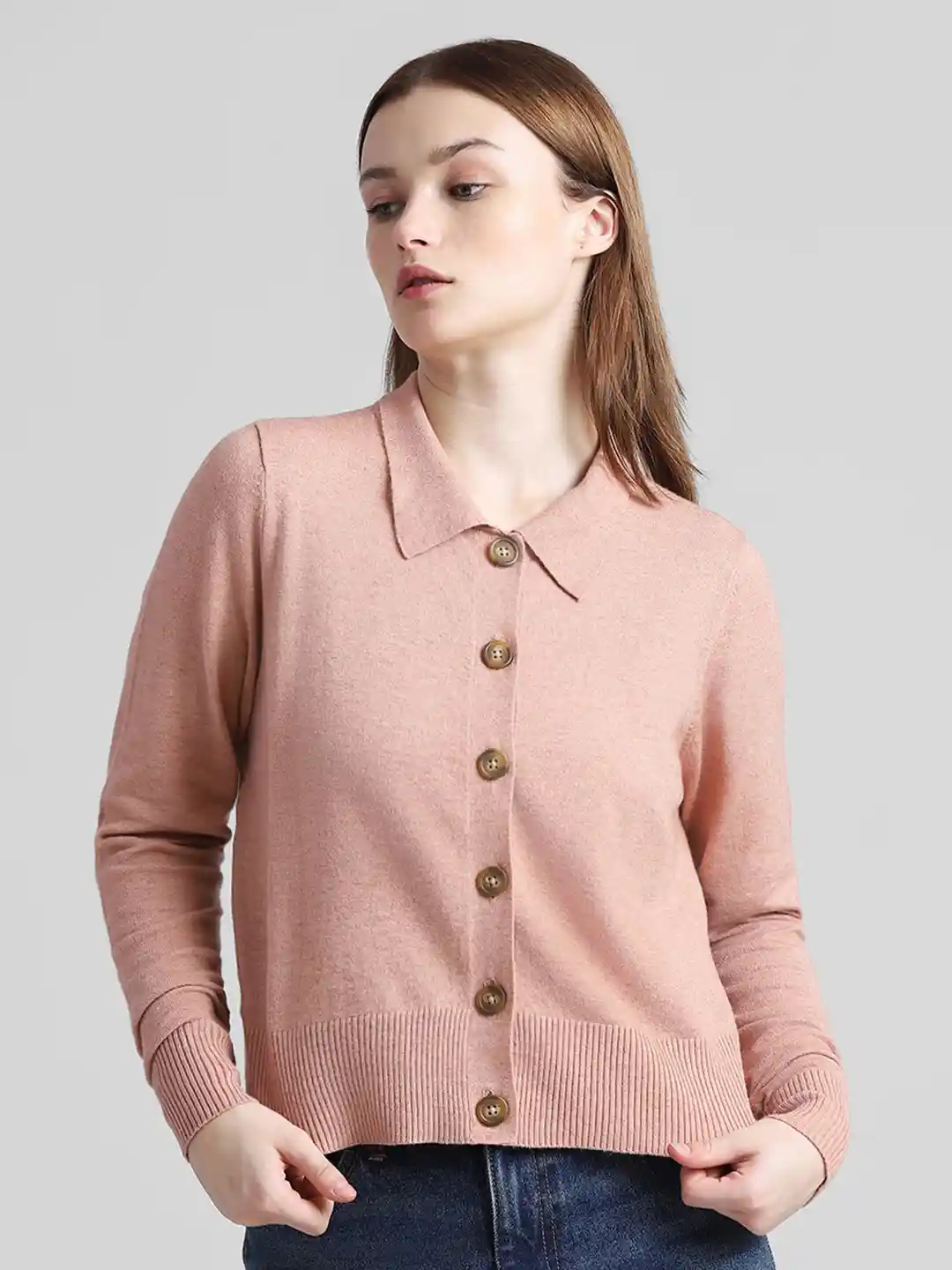 ONLY Onlpixie Ls Knit-In Shirt Collar Long Sleeves Cardigan