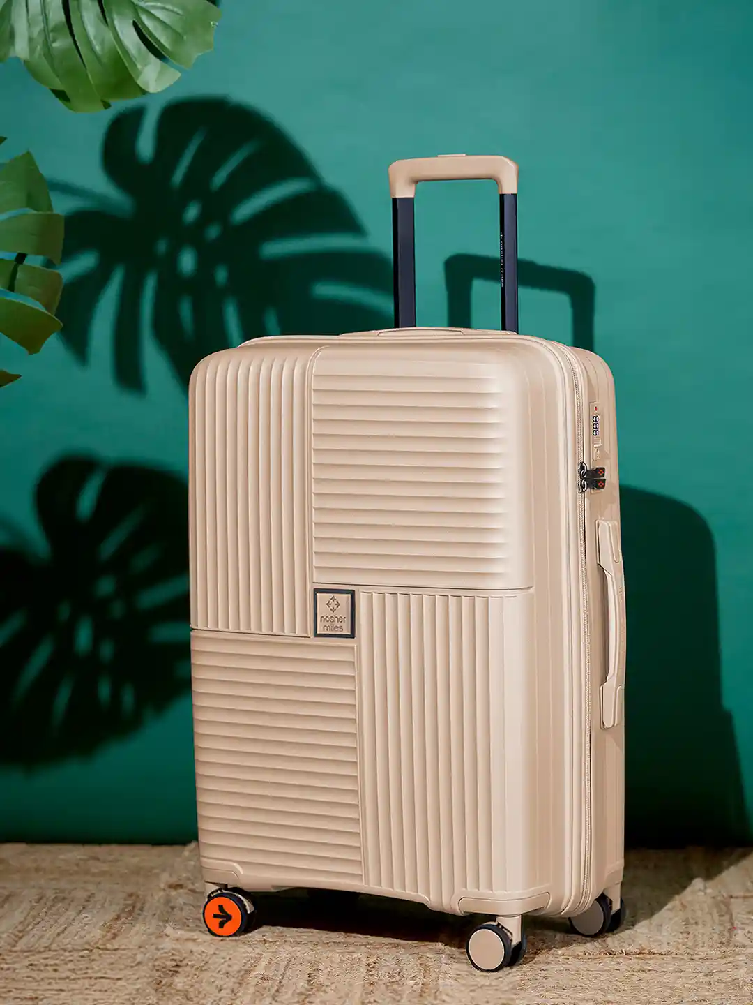 Nasher Miles Singapore Hard-Sided Polypropylene Large Champagne Trolley Bag  28Inch 75cm