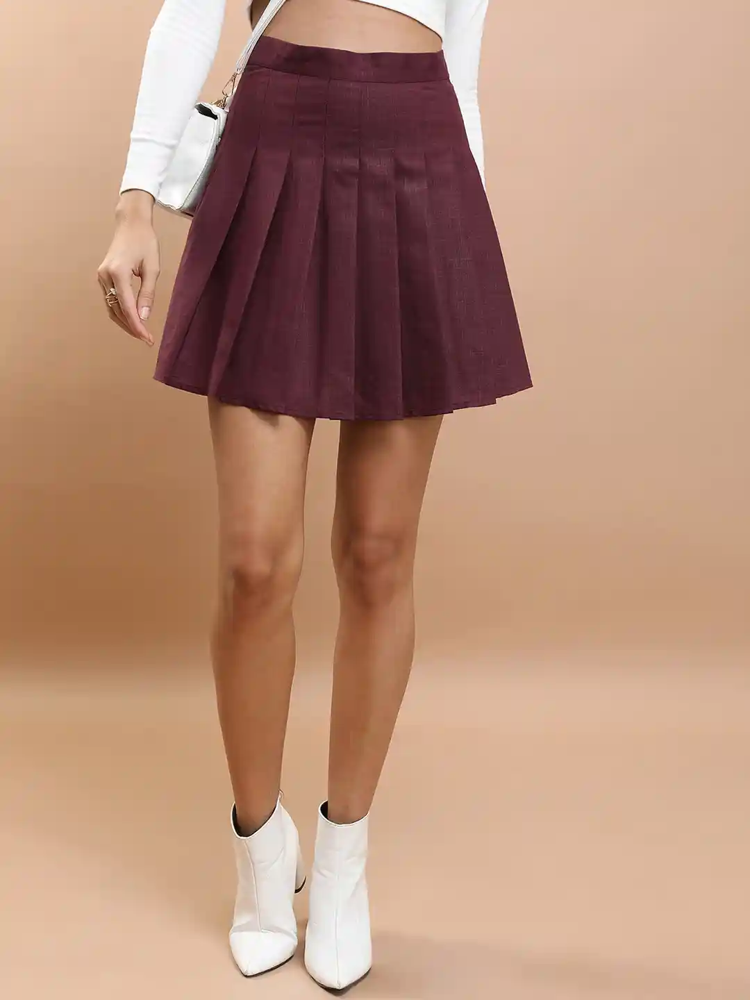 アンドマリー andmary Rain pleats mini skirt M