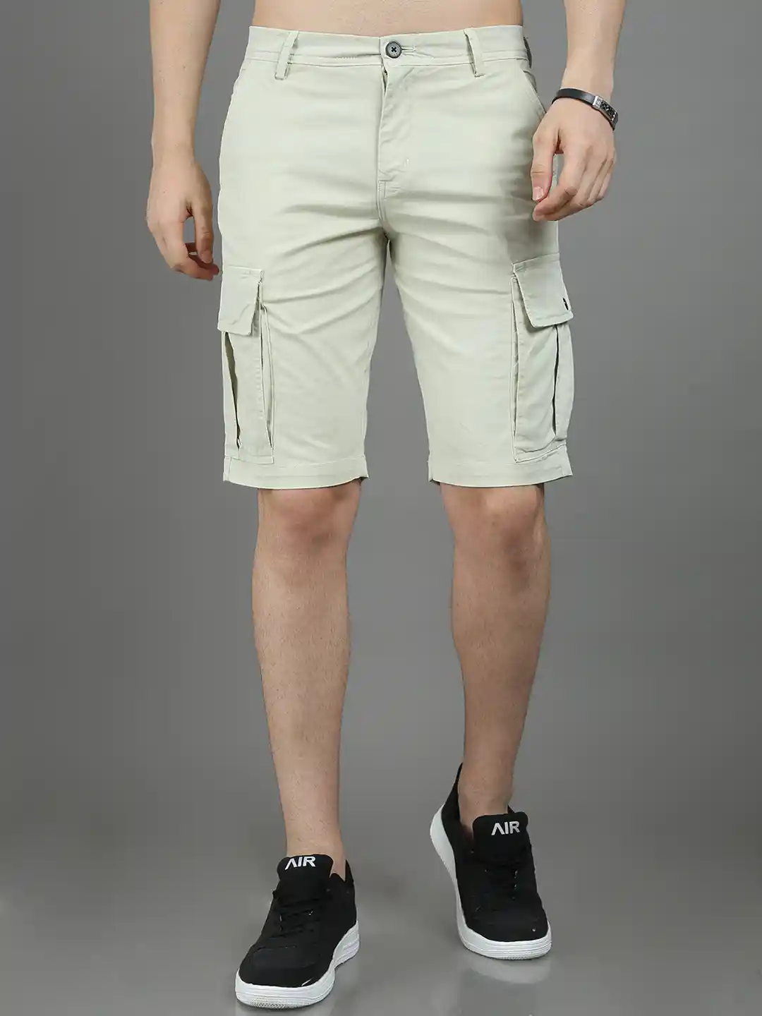 Buy Reslag Men Cream-Coloured Cargo Shorts Shorts for Men