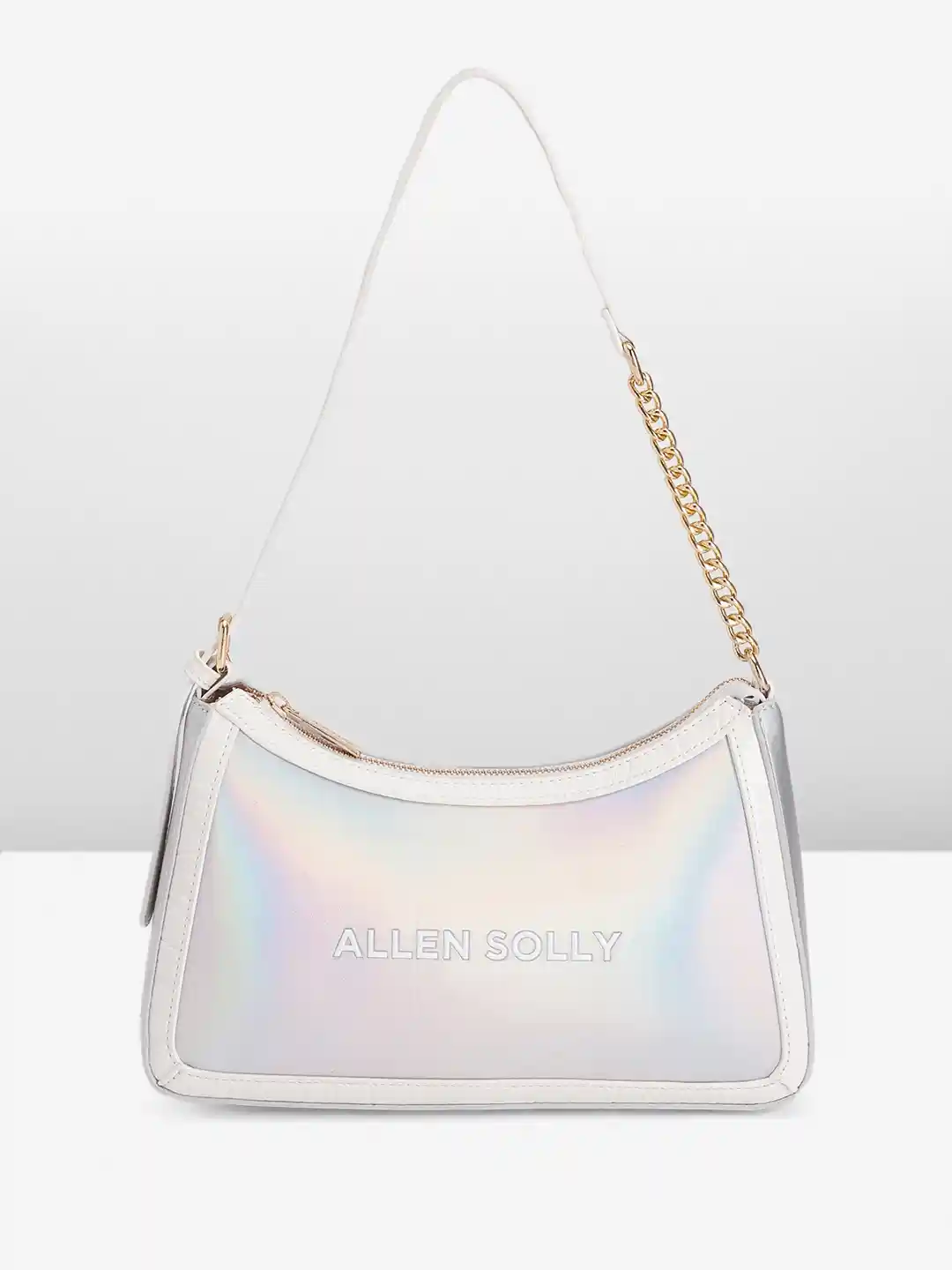 Allen Solly Solid Iridescent Structured Shoulder Bag