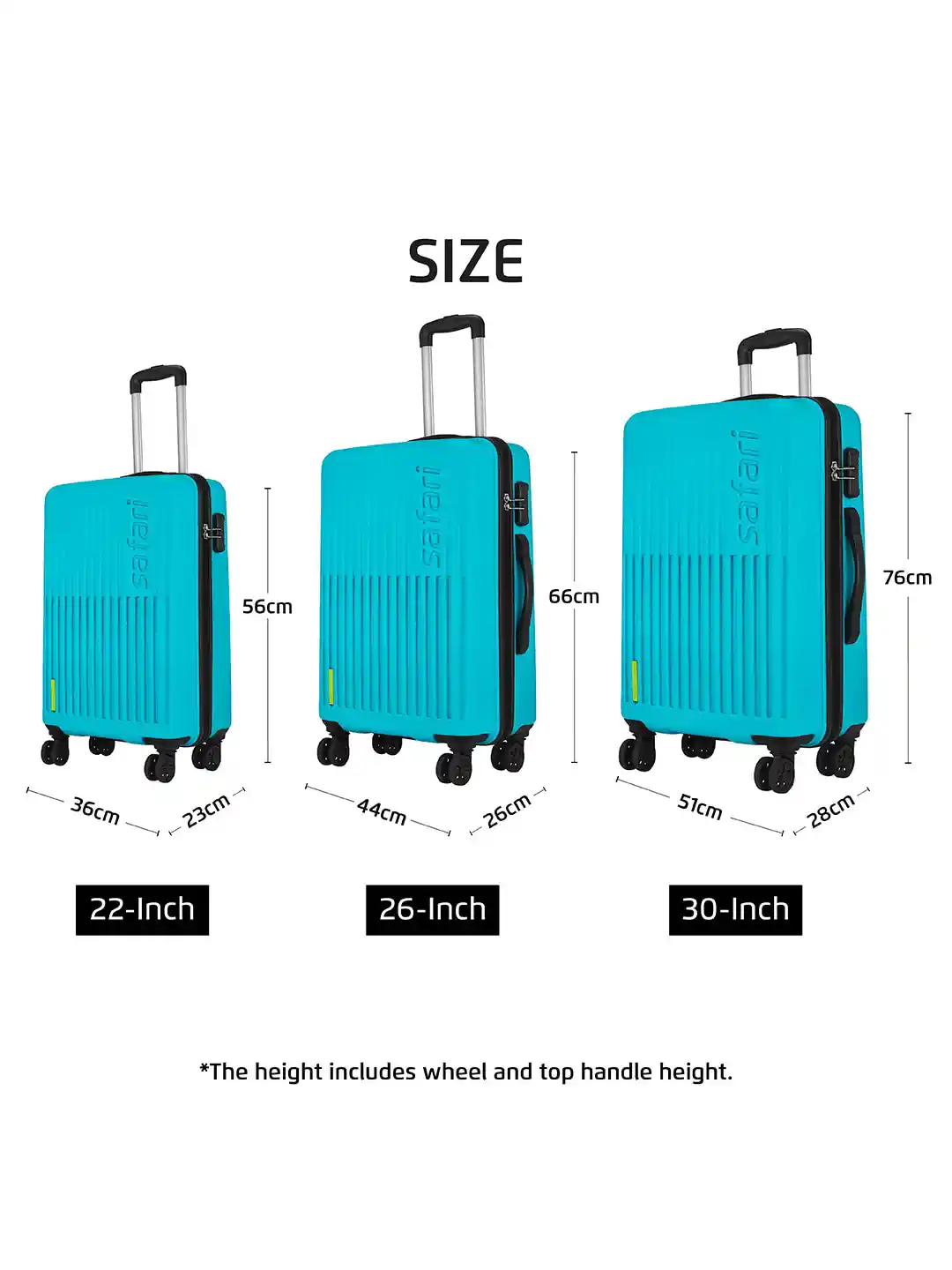 Buy Safari Astra Textured Hard Case Cabin Trolley Bag-56cm