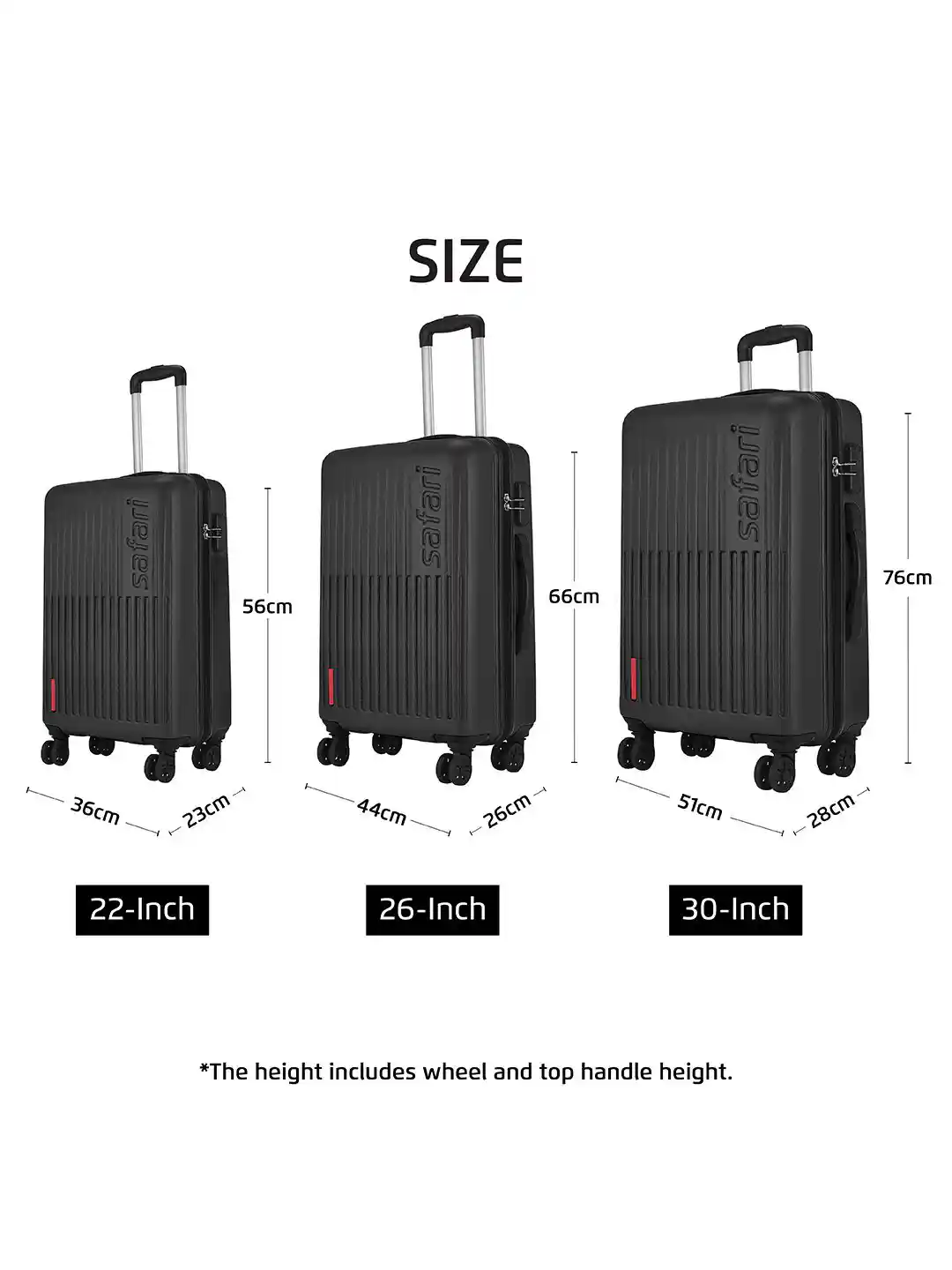 Buy Safari Astra Set Of Textured Hard Sided Trolley Suitcases