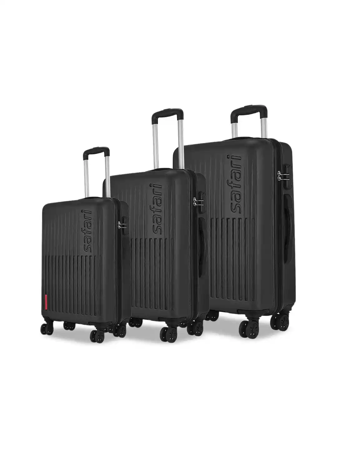 Buy Safari Astra Set Of Textured Hard Sided Trolley Suitcases