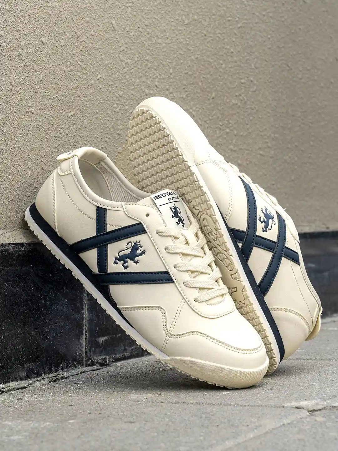 Buy Red Tape Men Striped Comfort Insole Slip-Resistant Basics