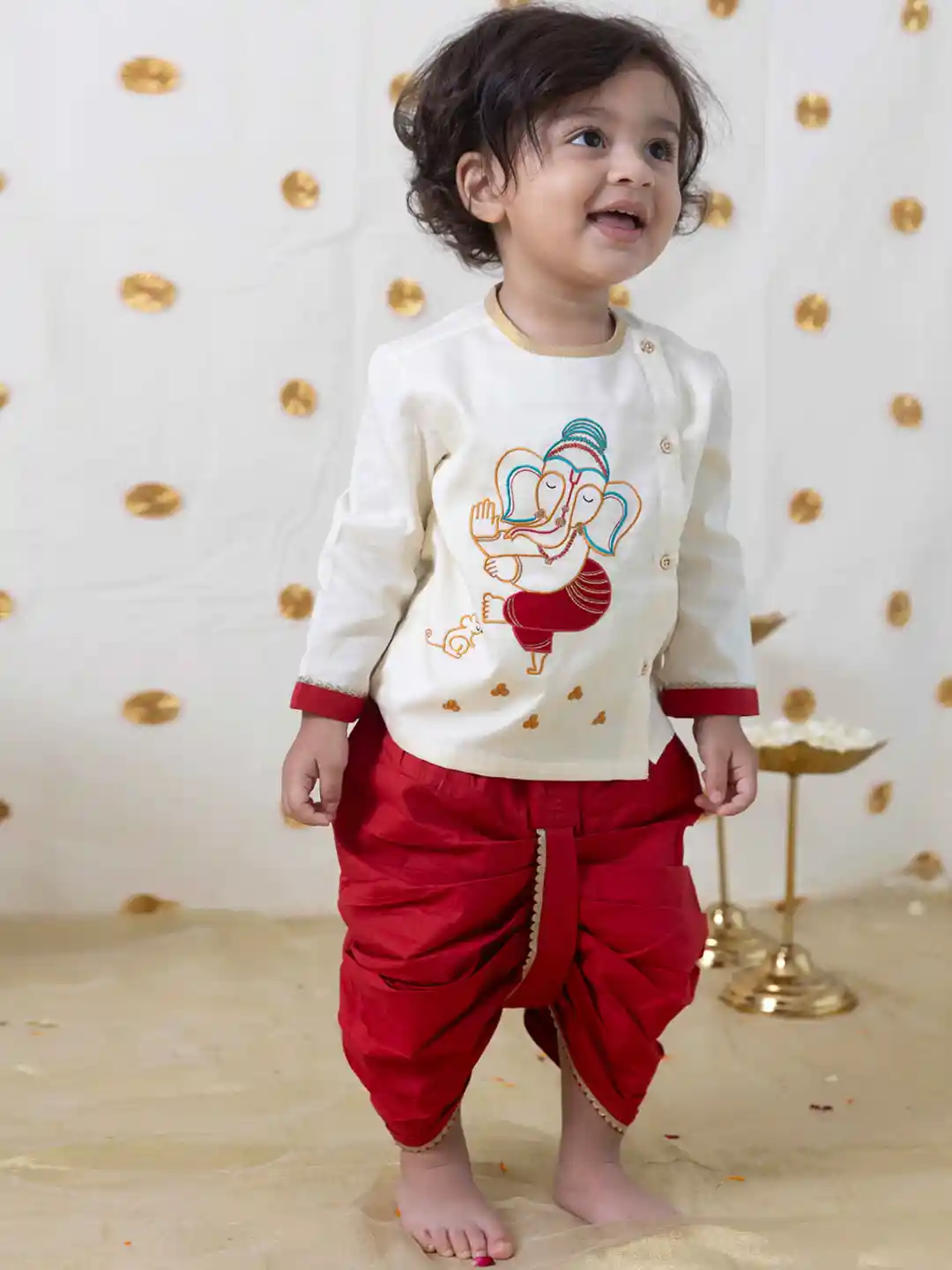 Buy Tiber Taber Boys Ethnic Motifs Embroidered Thread Work Pure