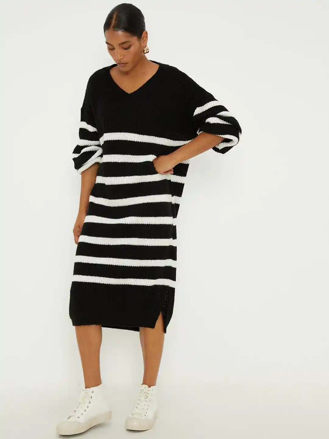 Buy DOROTHY PERKINS Striped Acrylic Jumper Midi Dress Dresses