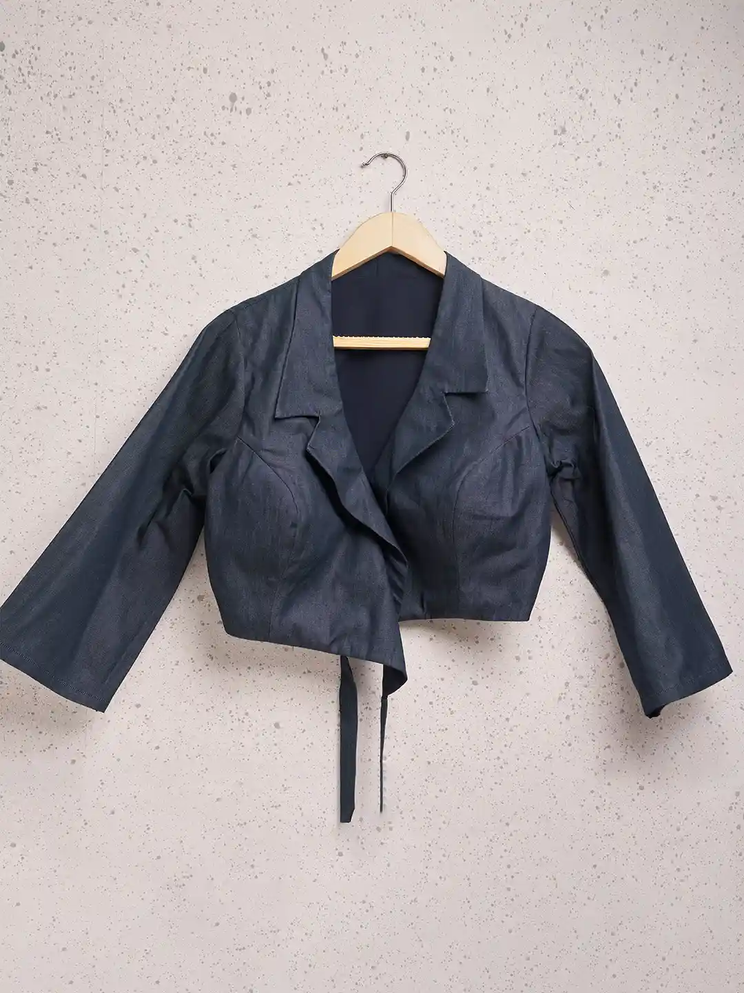 Buy SALWAR STUDIO Shirt Collar Cotton Saree Blouse - Saree Blouse