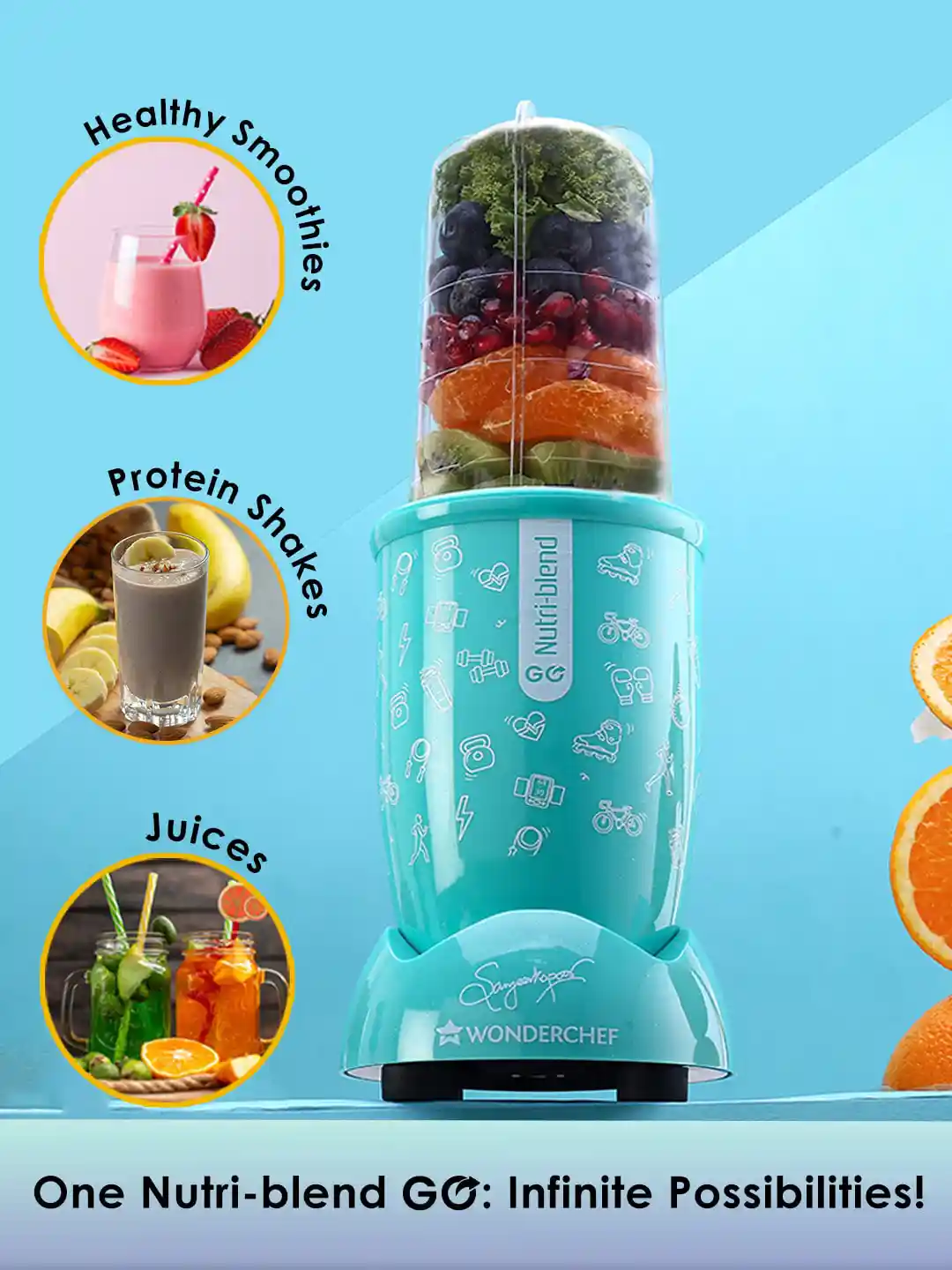 Buy Wonderchef Nutri-Blend Go Green Plastic Multi Function Wet and