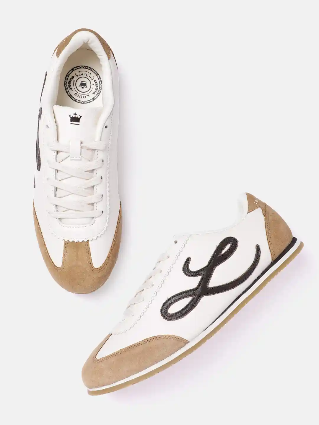 Louis Philippe Sport Men Colourblocked Leather Everyday Sneakers with Brand  Logo Detail - Main Image