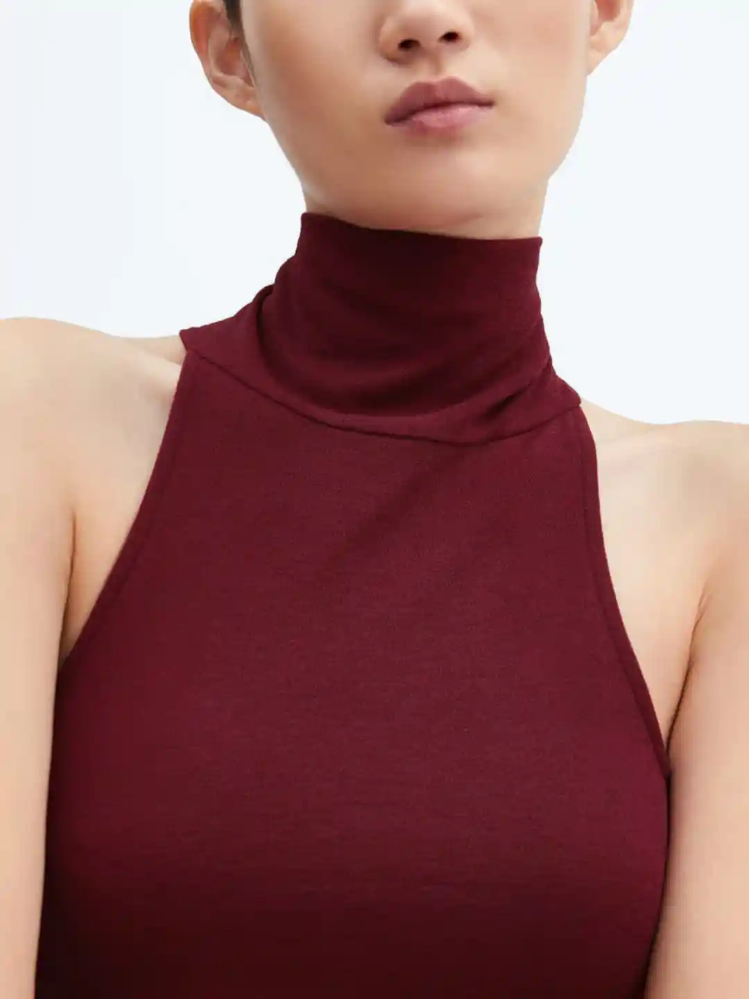 Buy MANGO Turtle Neck Sleeveless Bodycon Midi Dress Dresses for