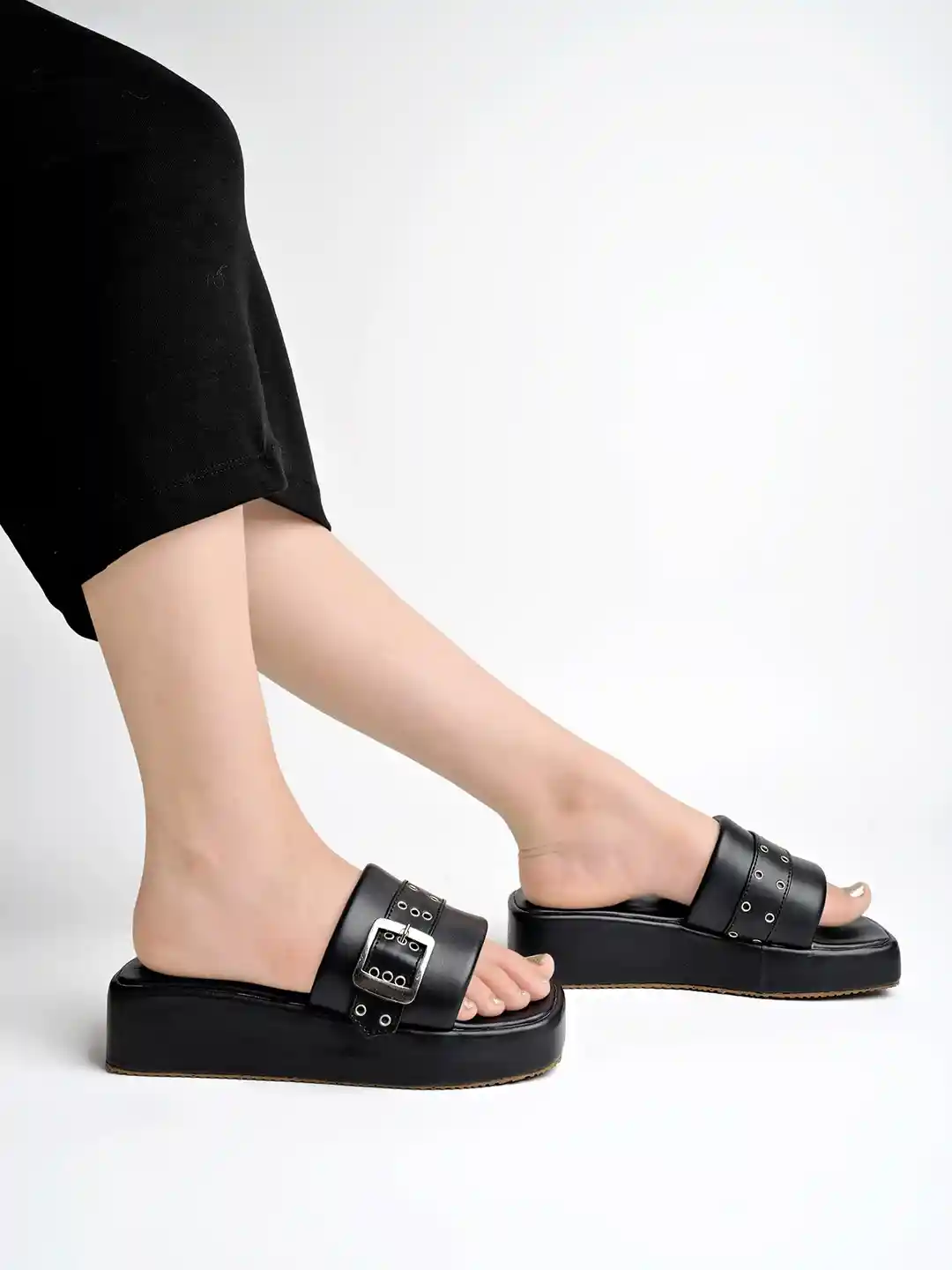 Buy Shoetopia Girls Buckle Embellished Flatform Heels Heels for