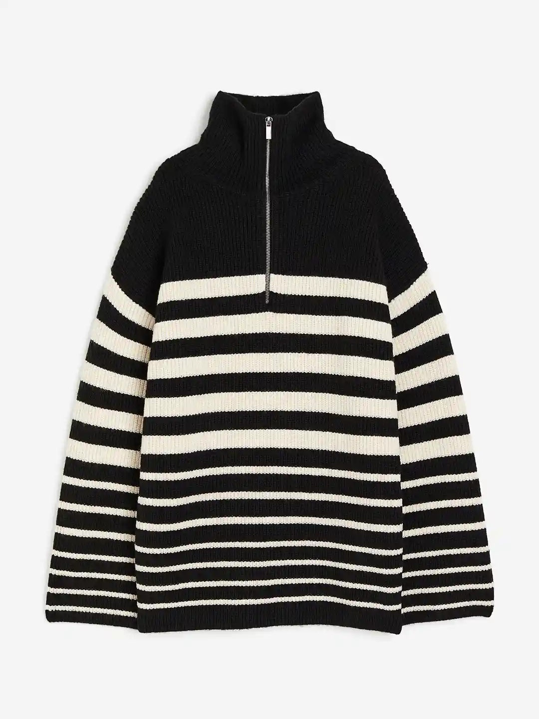 Buy H&M Striped Zip-Top Rib-Knit Jumper Sweaters for Women