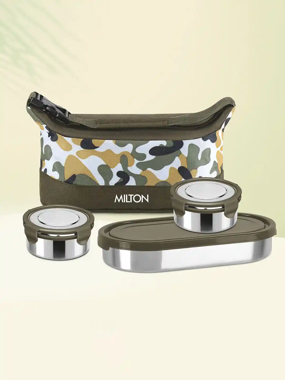 Buy Milton Camo Delight Steel Lunch Box Click Lock Oval