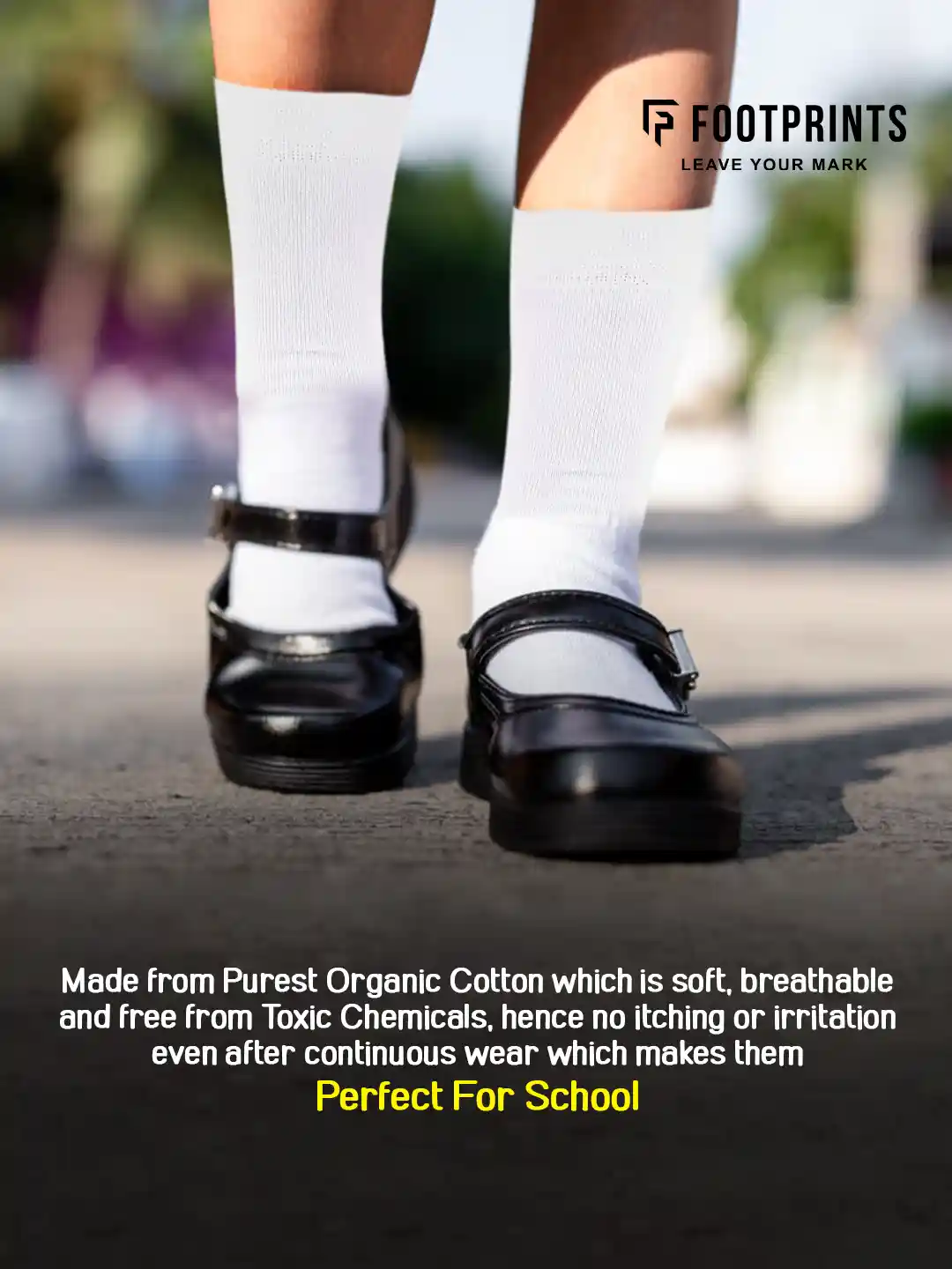 Buy FOOTPRINT Kids Pairs Solid Anti Odour Organic Cotton Calf